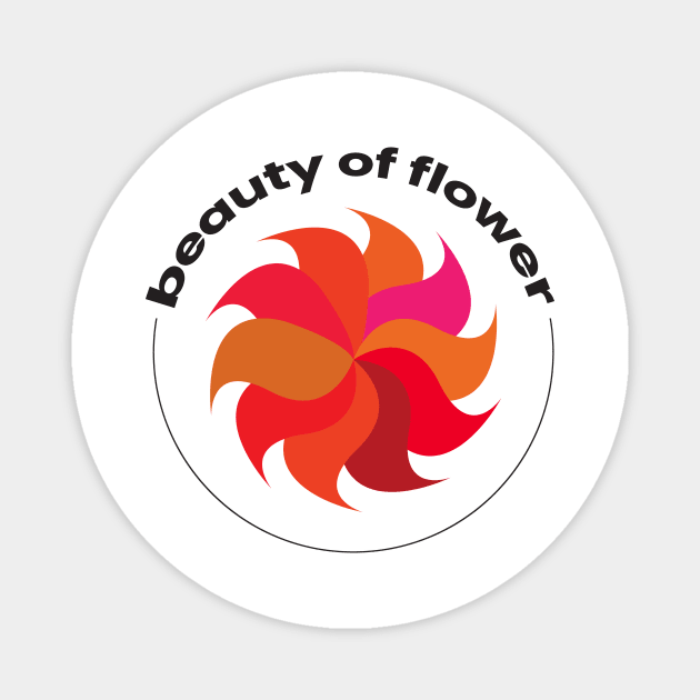 Beauty of flower simple illustration Magnet by emofix